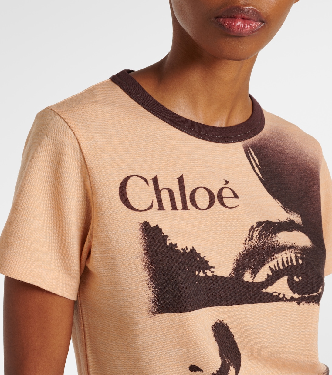 Camiseta de jersey de algodón estampada | Chloé