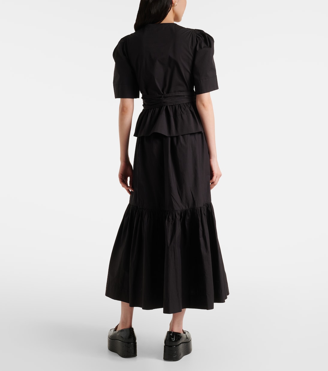 Top in misto cotone con fiocco | Ganni
