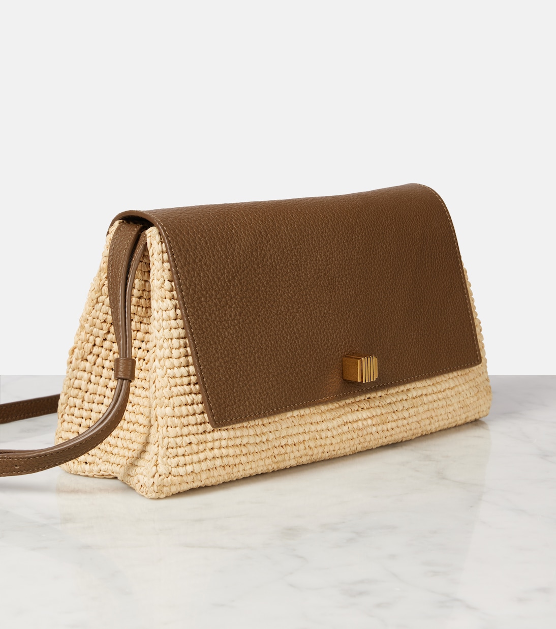 Sac Audrey en raphia et cuir | Khaite
