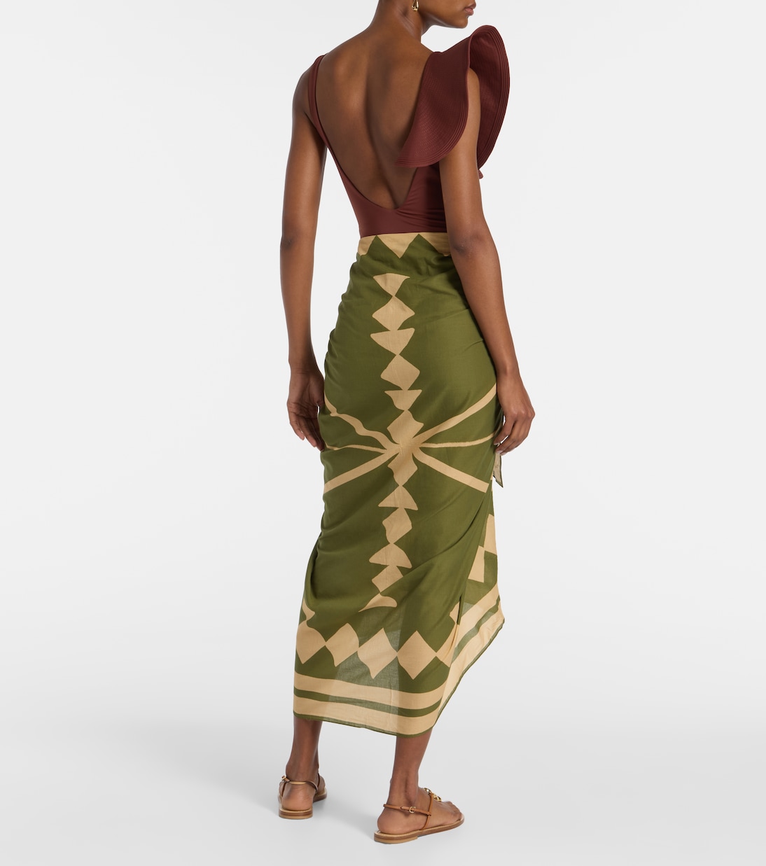 Cotton printed beach cover-up | Johanna Ortiz