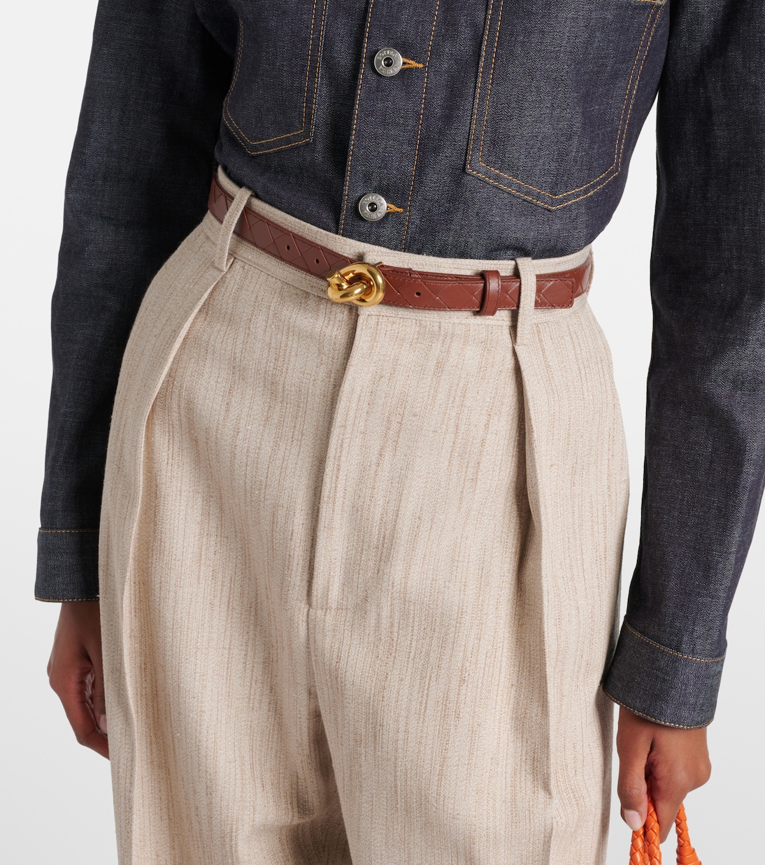 Knot Intrecciato leather belt | Bottega Veneta
