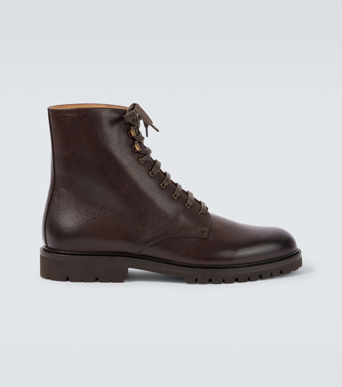 Leather lace-up boots | Brunello Cucinelli
