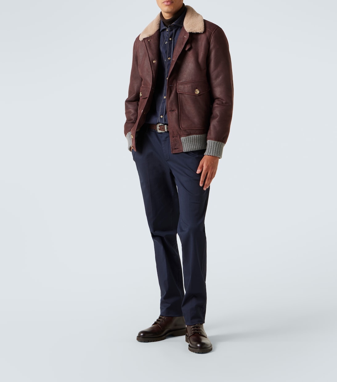 Leather lace-up boots | Brunello Cucinelli