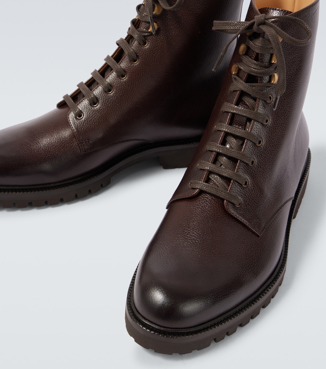 Leather lace-up boots | Brunello Cucinelli