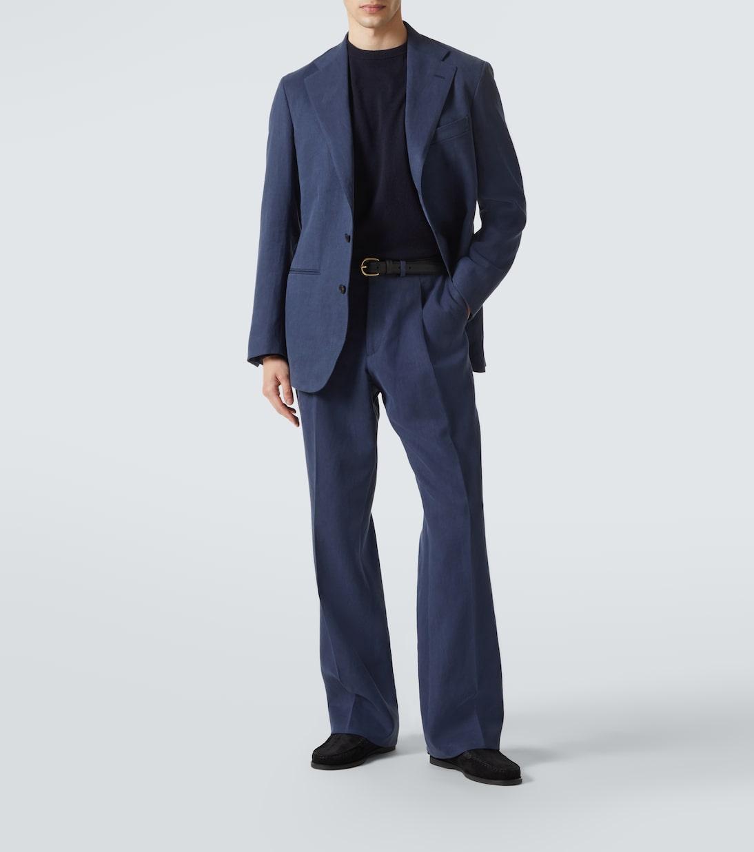 Linen single-breasted blazer | Saman Amel