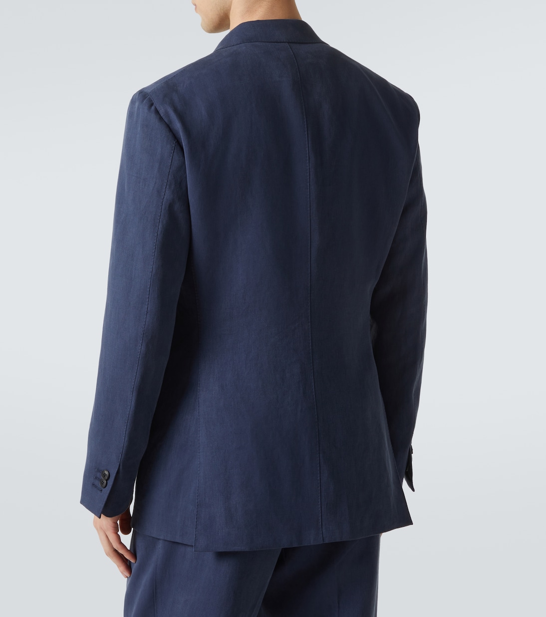 Linen single-breasted blazer | Saman Amel