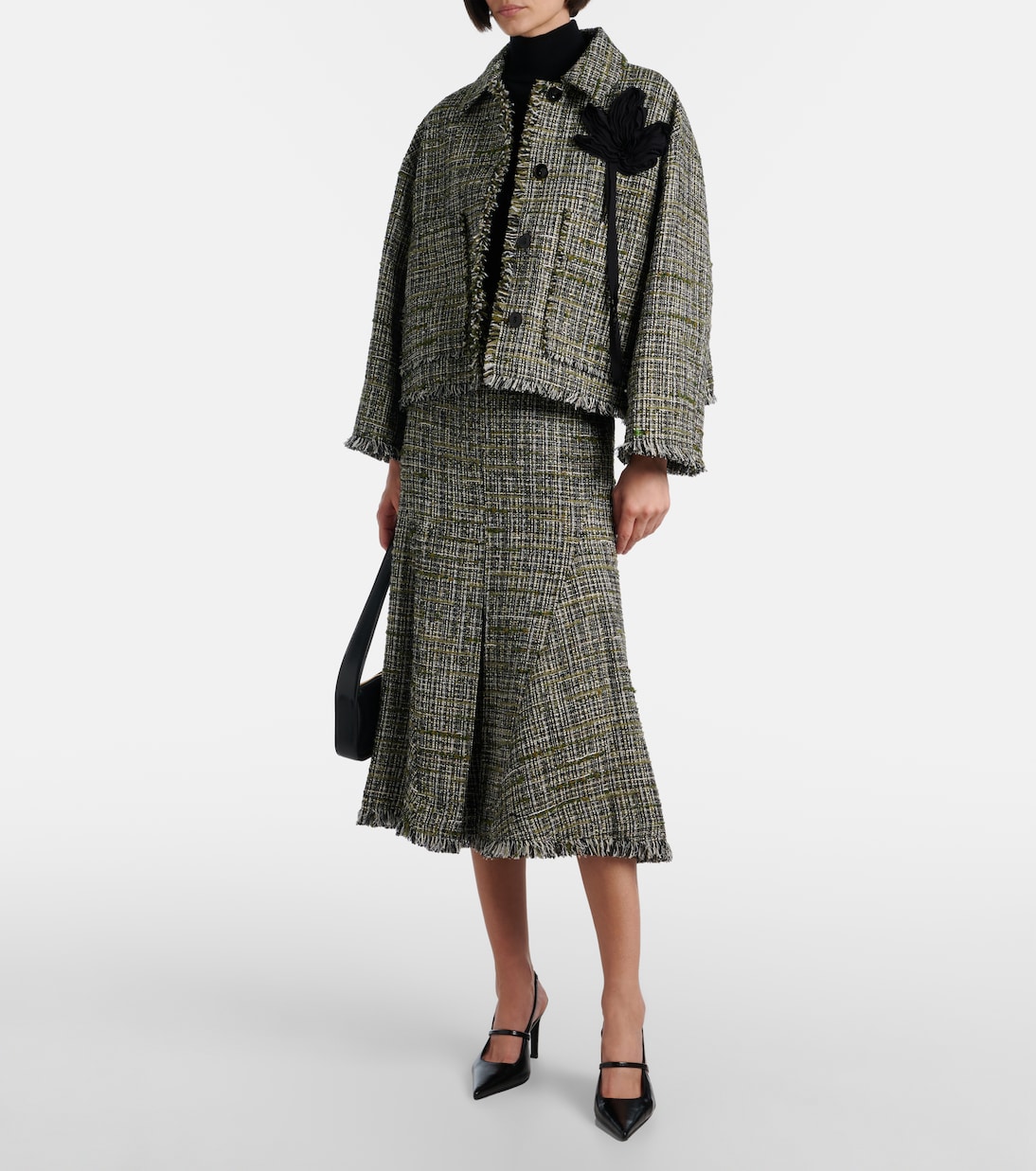 Midirock aus Tweed | Erdem