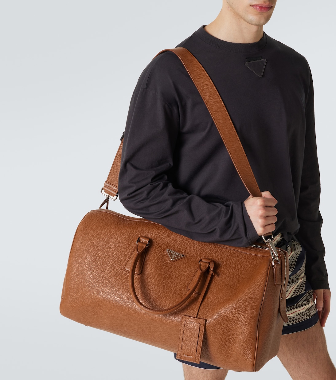 Leather duffel bag | Prada