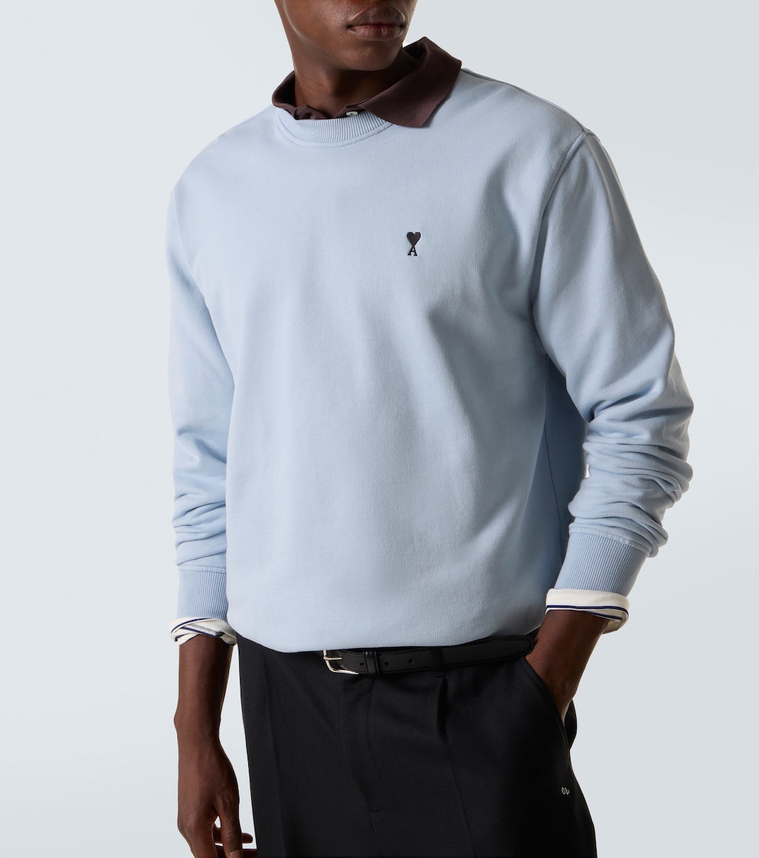 Embroidered cotton sweater | Ami Paris
