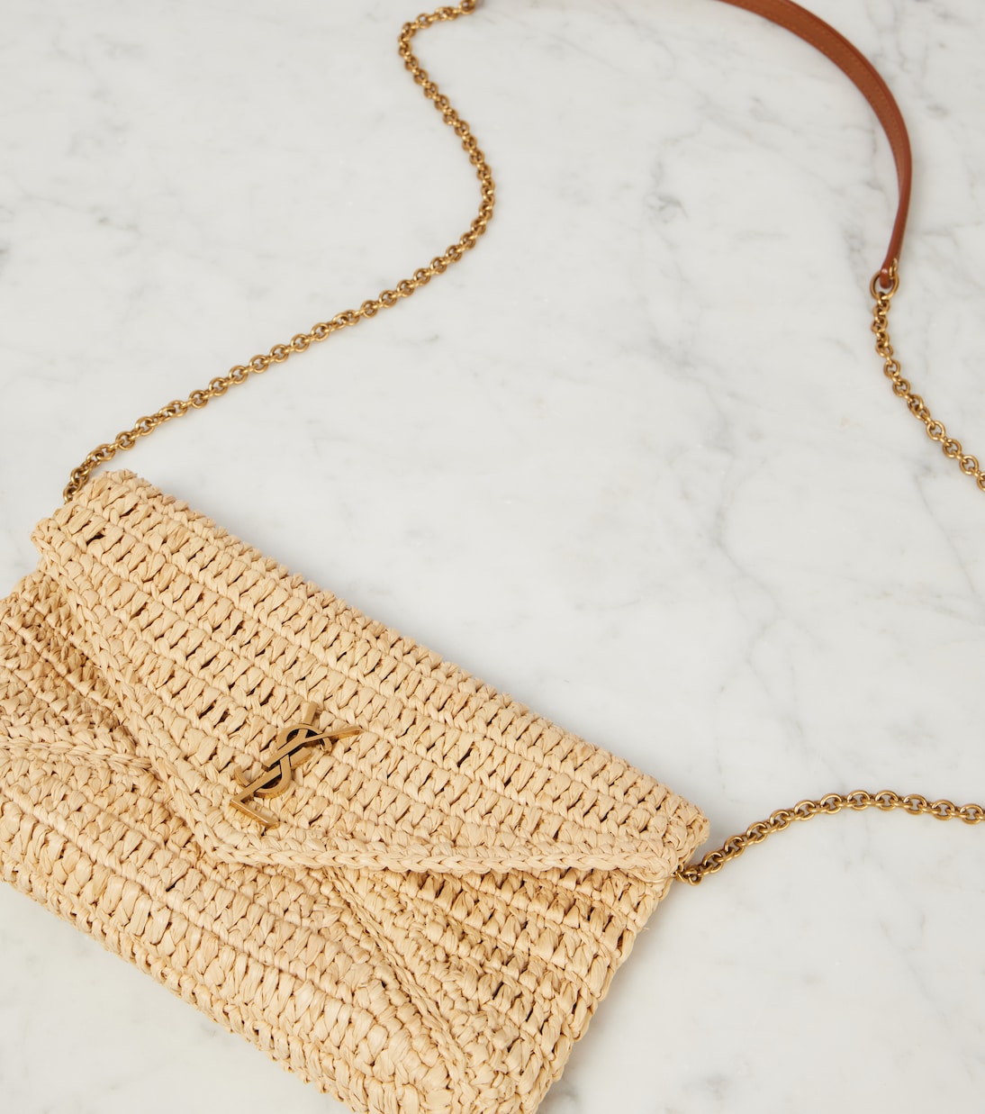 Tasche Cassandre Mini aus Raffiabast | Saint Laurent