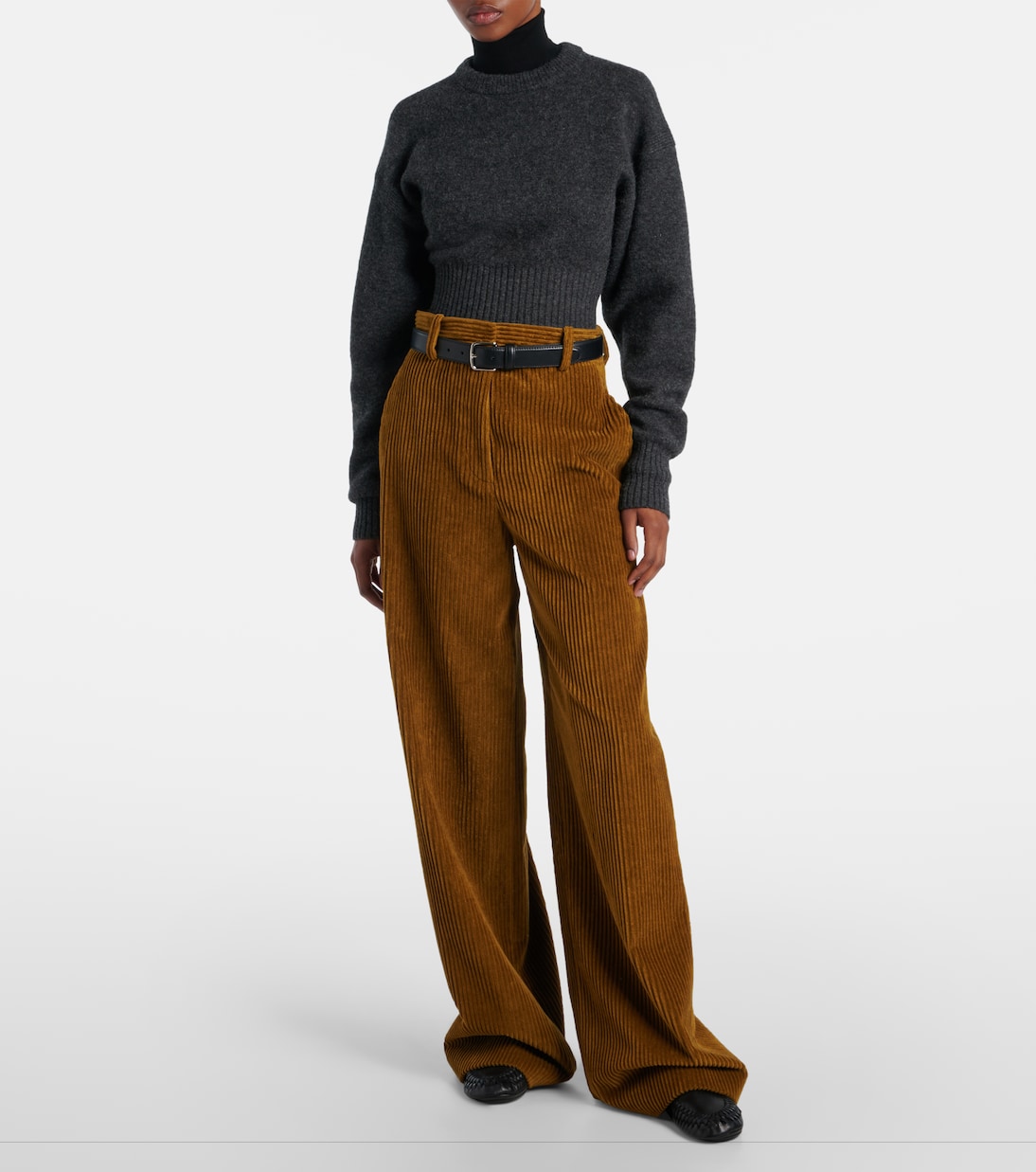 棉质灯芯绒阔腿裤  | Proenza Schouler