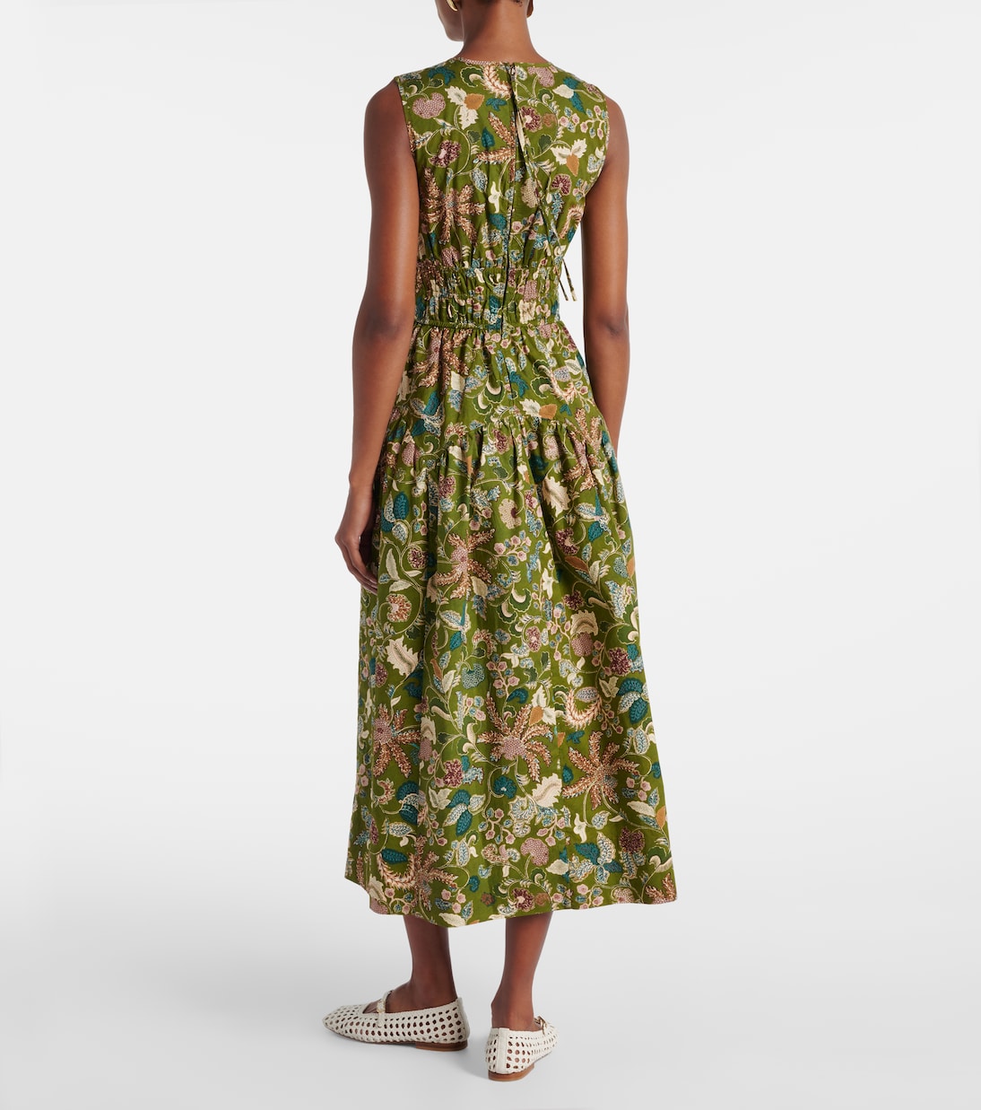 Abito midi Elenora in cotone con stampa | Ulla Johnson