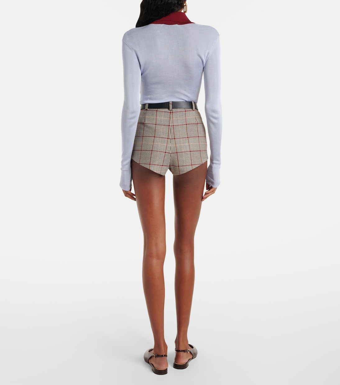 Checked shorts | Self-Portrait