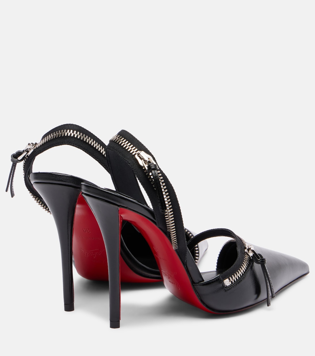 Slingyzip 100 leather slingback pumps | Christian Louboutin