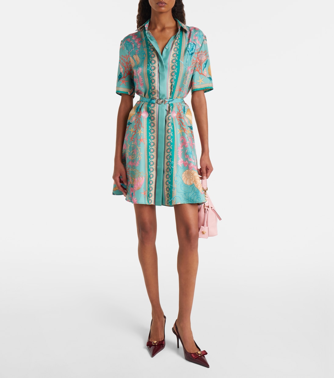Escarpins Gianni Ribbon 85 en cuir verni | Versace
