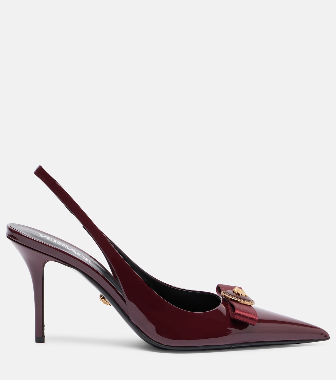Escarpins Gianni Ribbon 85 en cuir verni | Versace