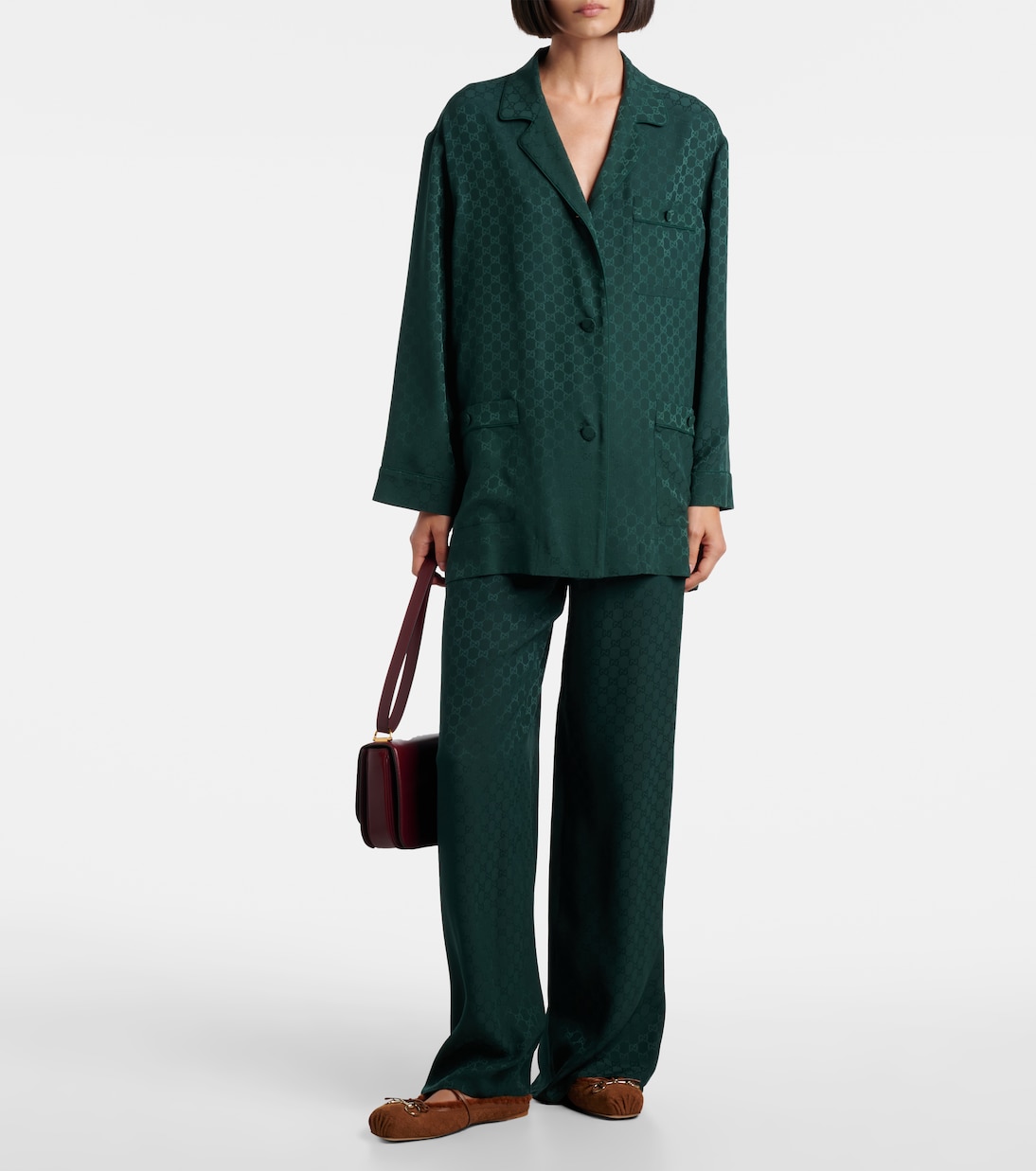 GG 실크 셔츠 | Gucci