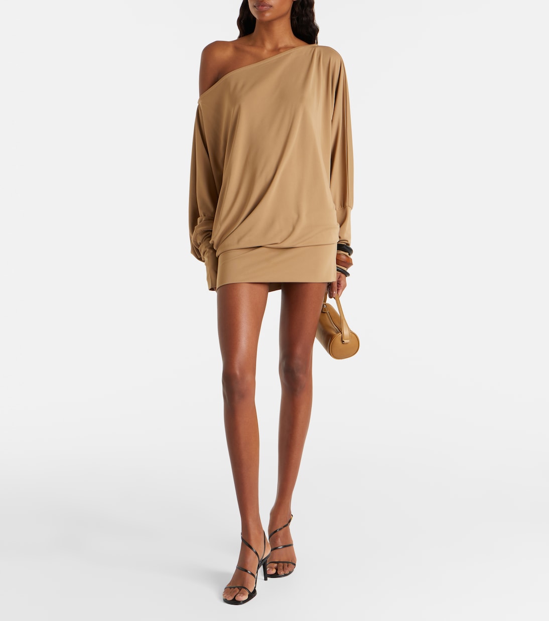 Cely asymmetric draped minidress | Aya Muse