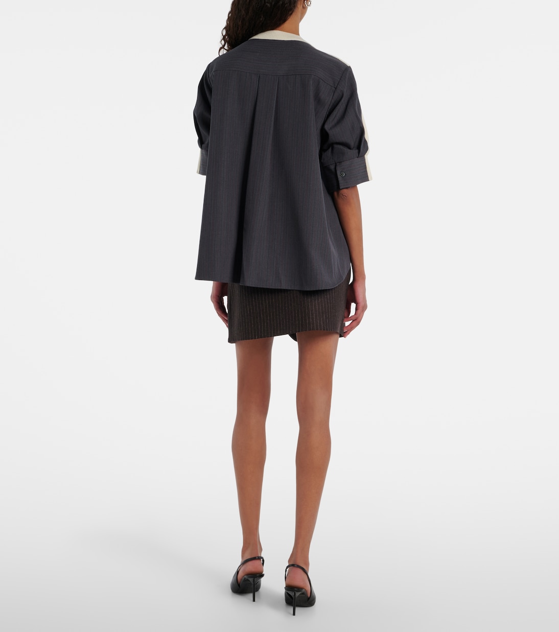 Pinstripe wrap skirt | Coperni