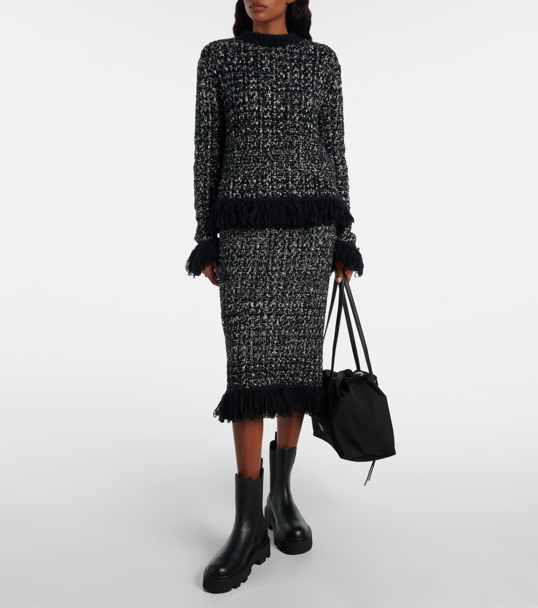 Fringed wool-blend cardigan | Moncler