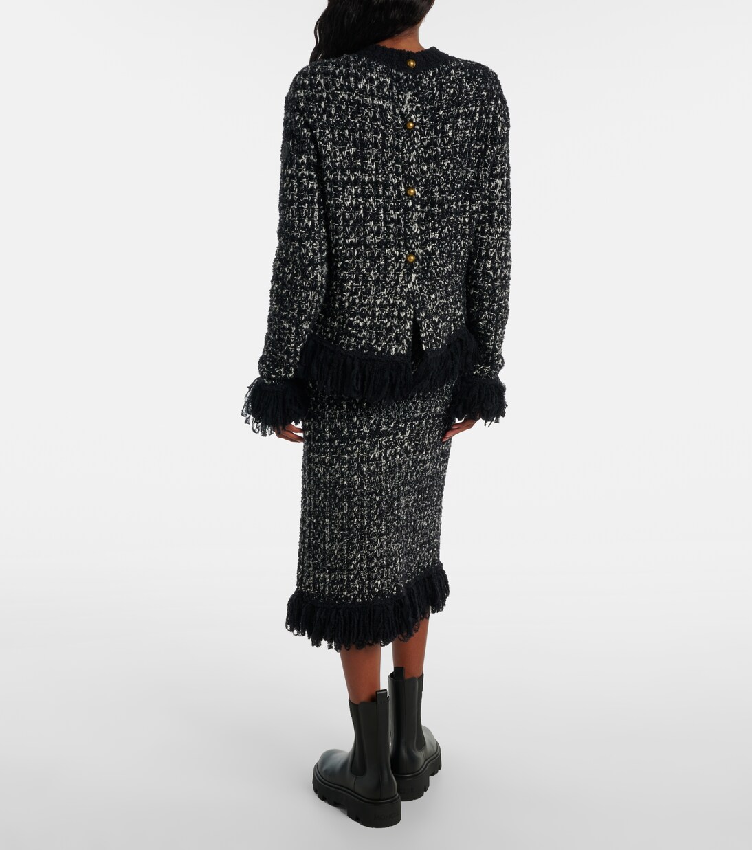 Fringed wool-blend cardigan | Moncler
