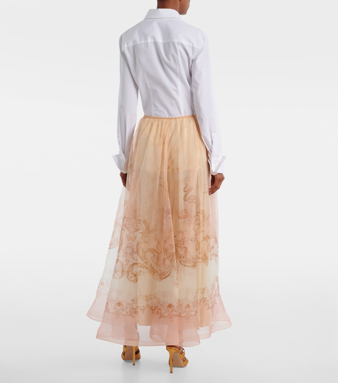Hypnotic silk organza maxi skirt | Zimmermann