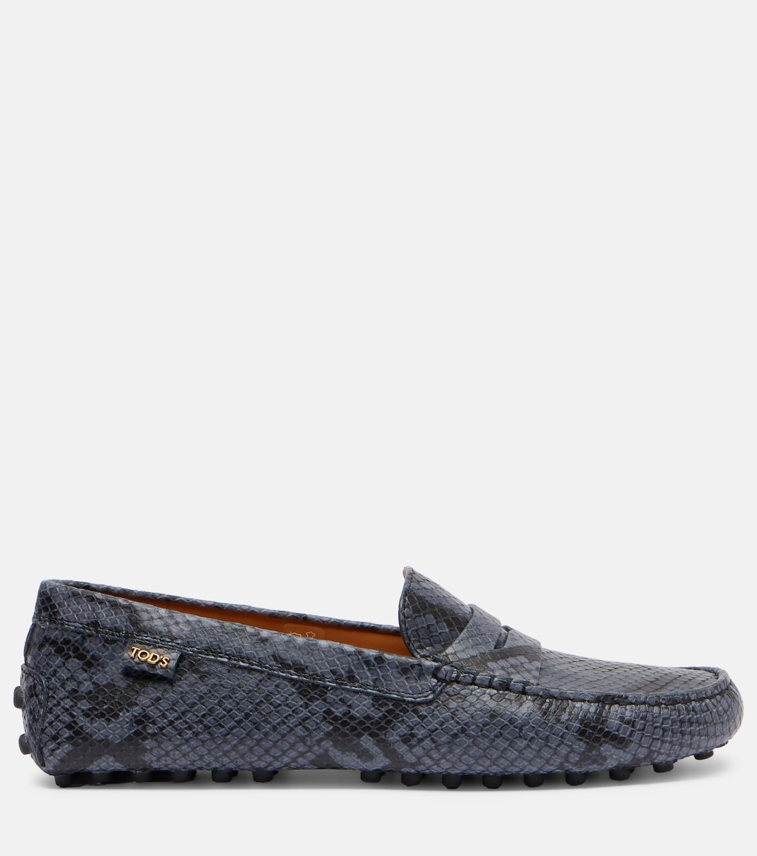 Gommino snake-effect leather driving shoes | Tod's