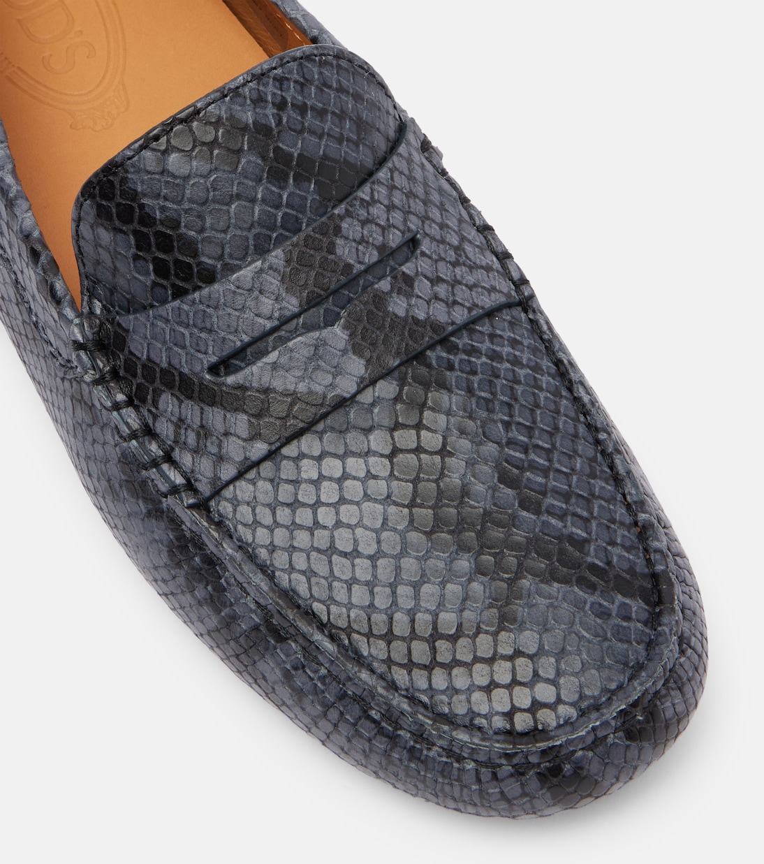 Gommino snake-effect leather driving shoes | Tod's