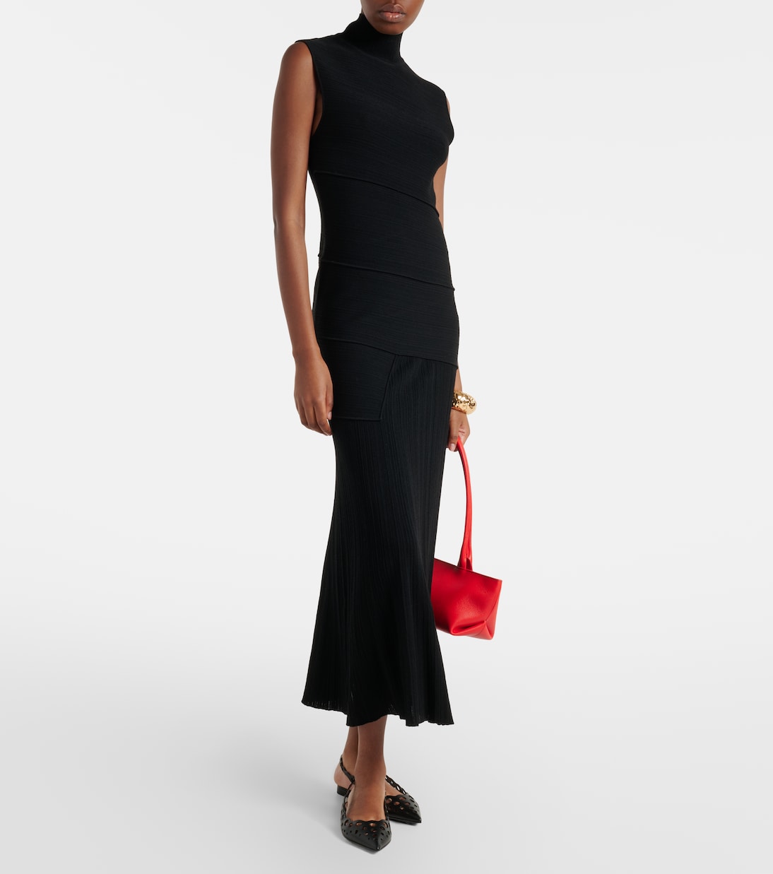 Cutout leather slingback flats | Gianvito Rossi