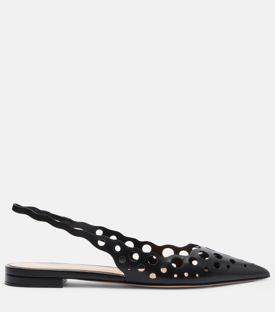 Cutout leather slingback flats | Gianvito Rossi