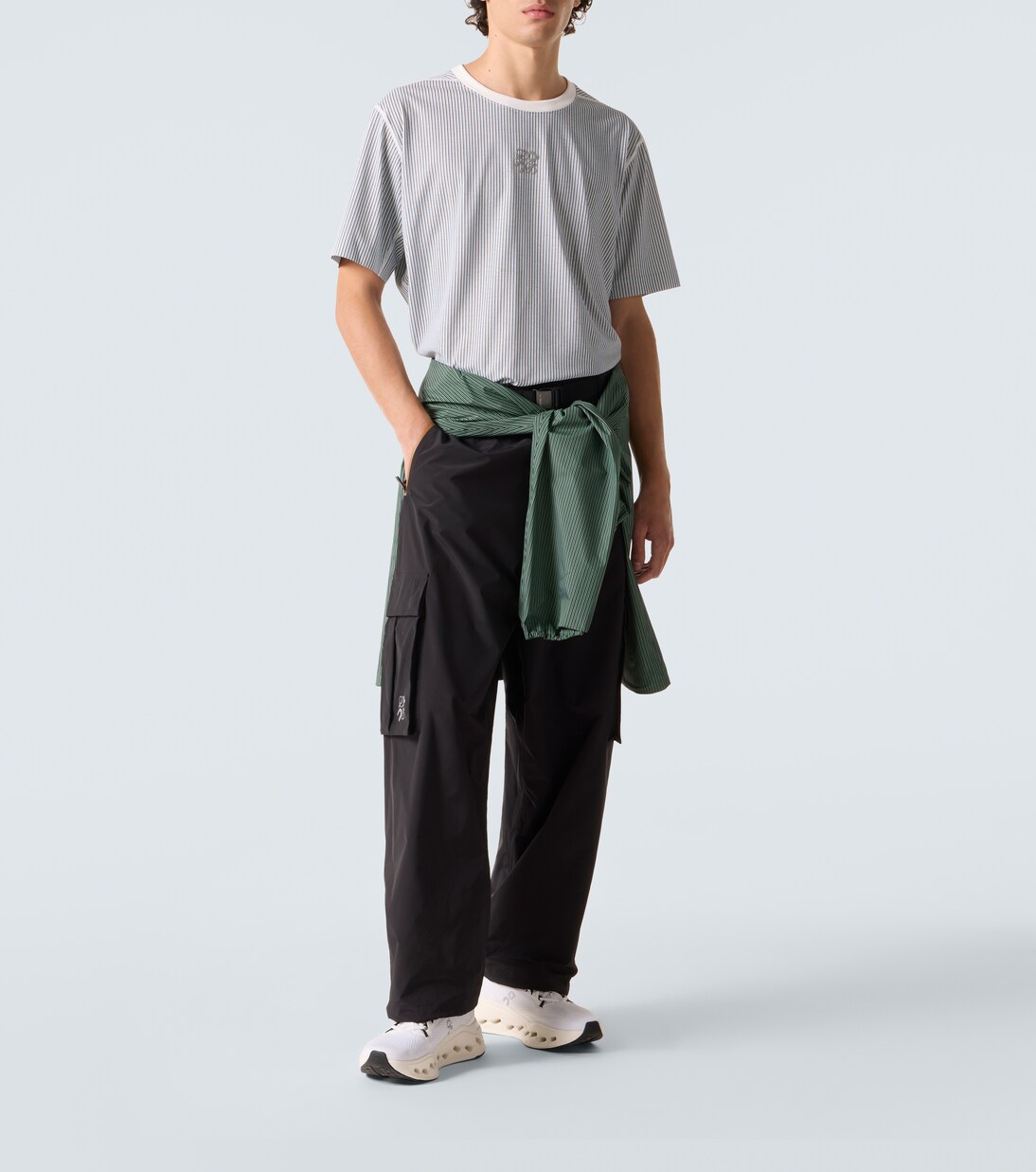 x On striped technical jersey T-shirt | Loewe