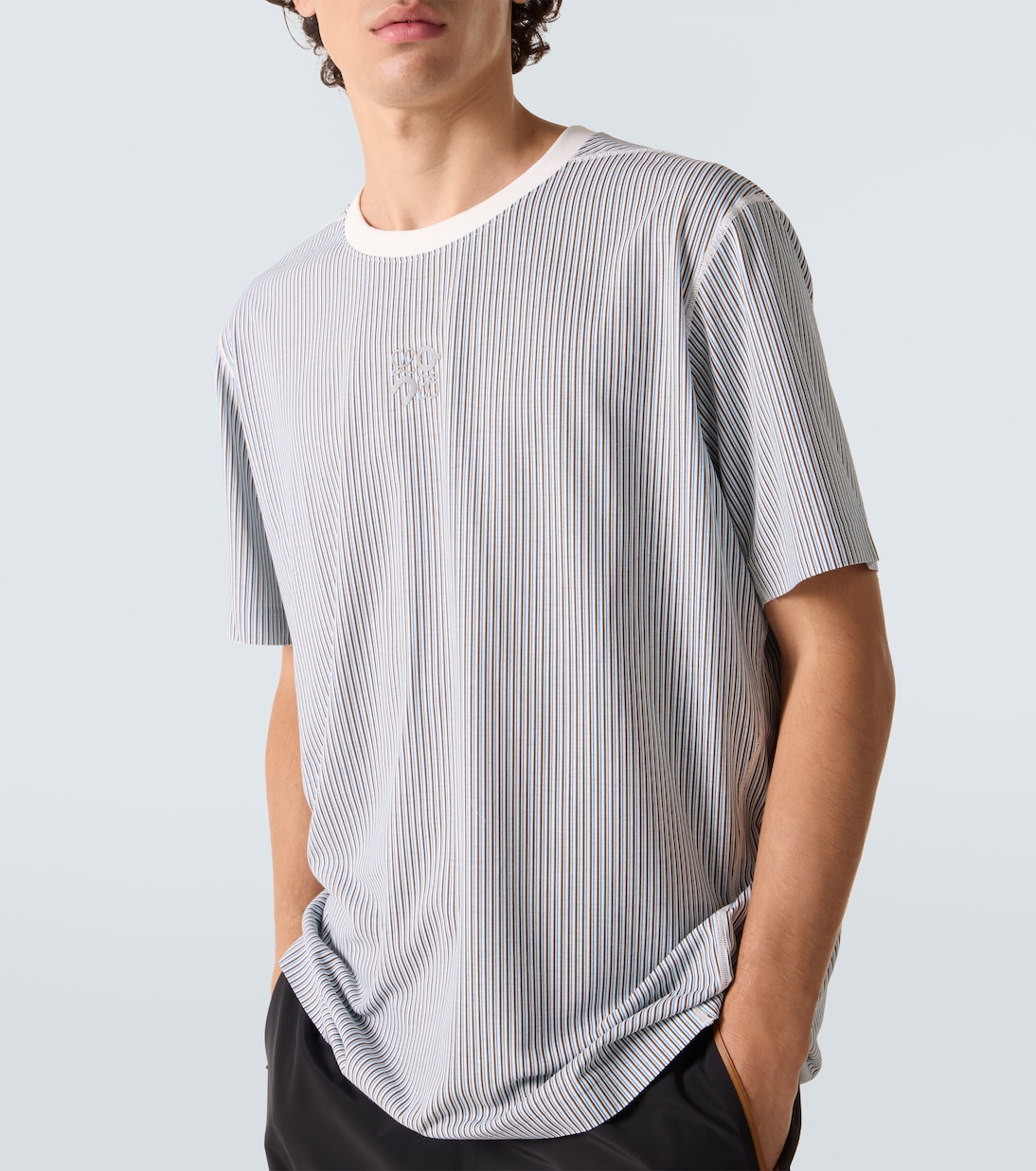 x On striped technical jersey T-shirt | Loewe