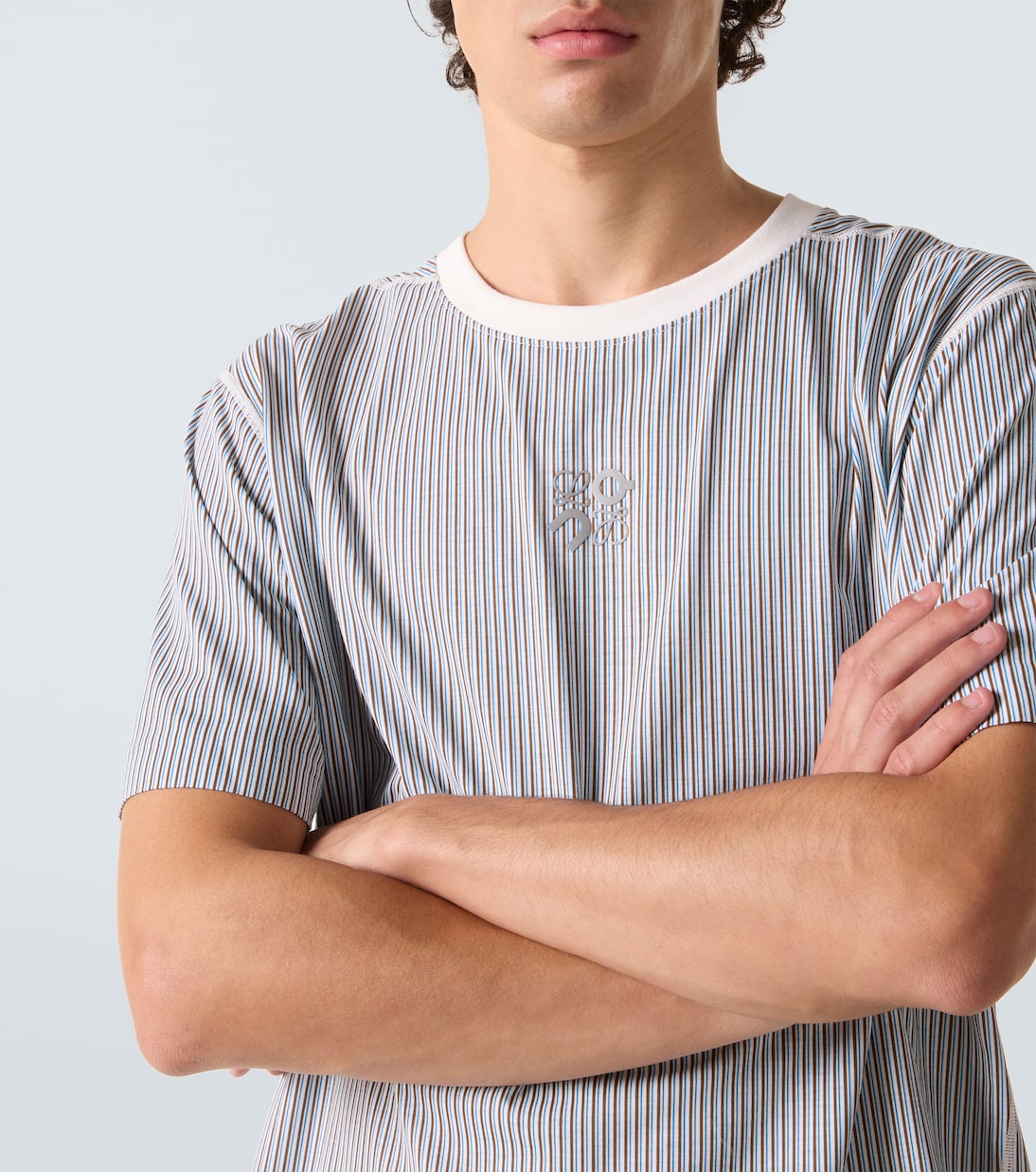 x On striped technical jersey T-shirt | Loewe