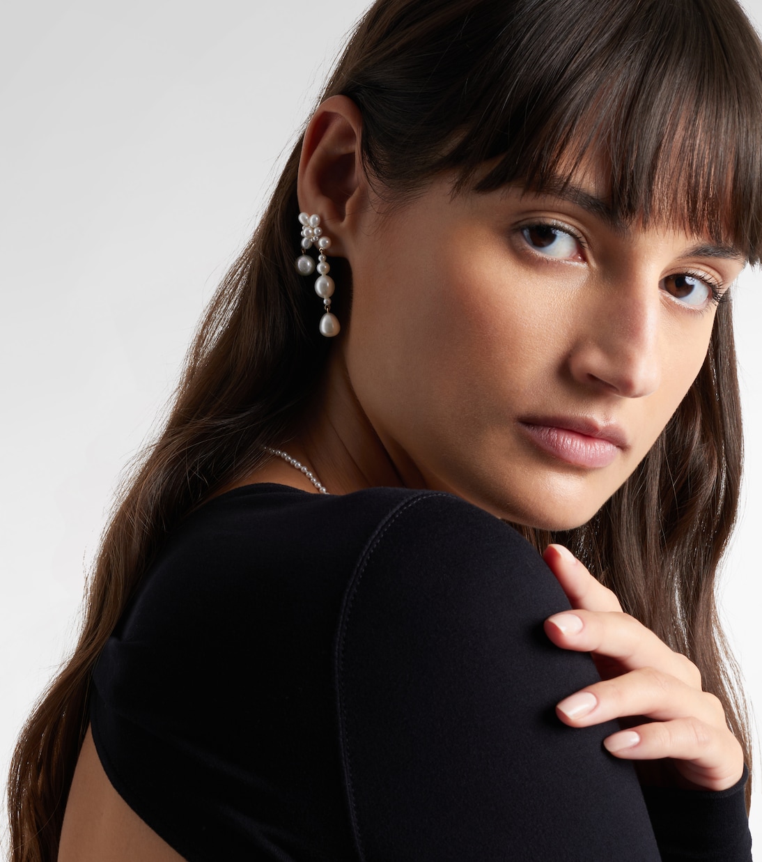 Amis Fleur 14kt gold single earring with freshwater pearls | Sophie Bille Brahe