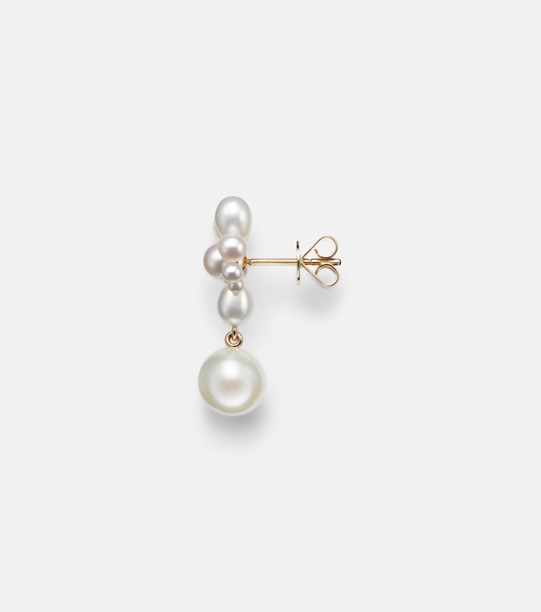 Amis Fleur 14kt gold single earring with freshwater pearls | Sophie Bille Brahe