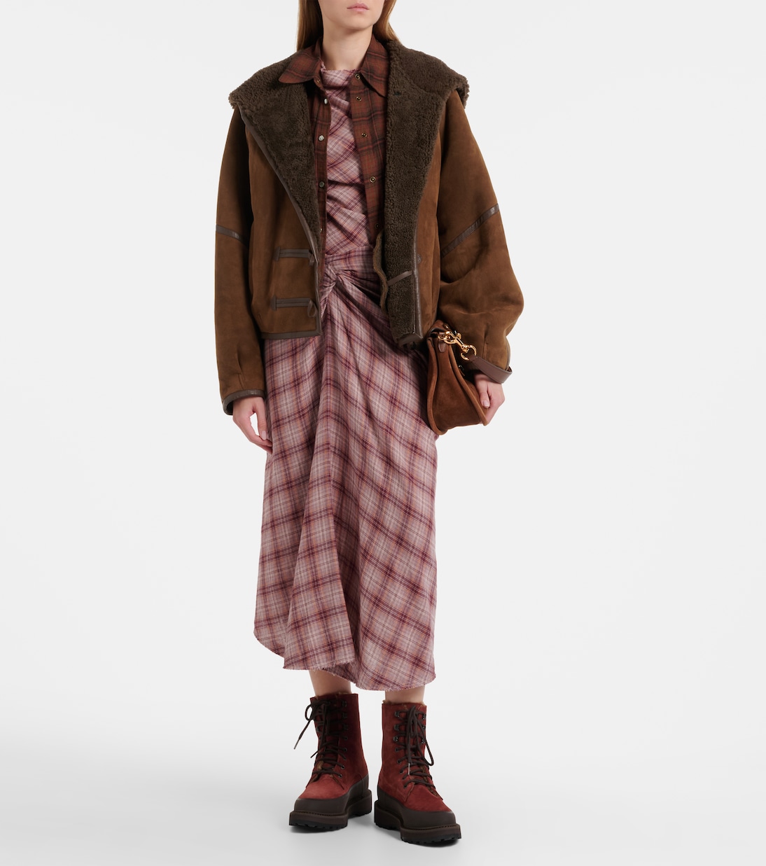 Dolomite shearling-lined suede combat boots | Le Monde Béryl