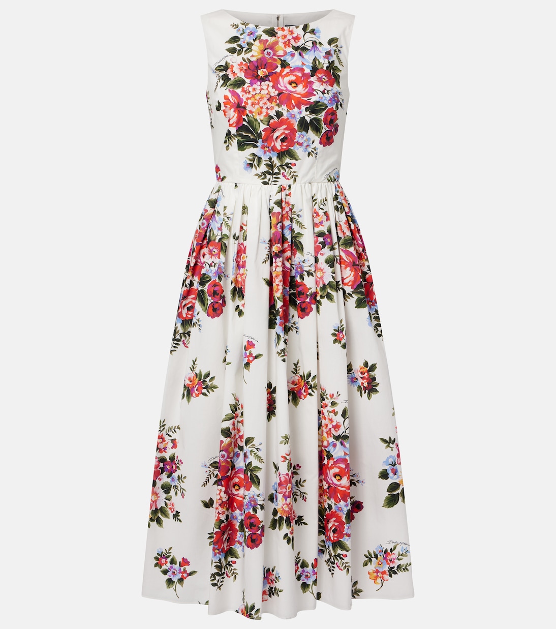 Floral cotton midi dress | Dolce&Gabbana