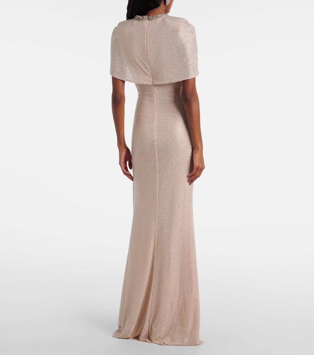 فستان طويل بكيب مع تزيين | Self-Portrait