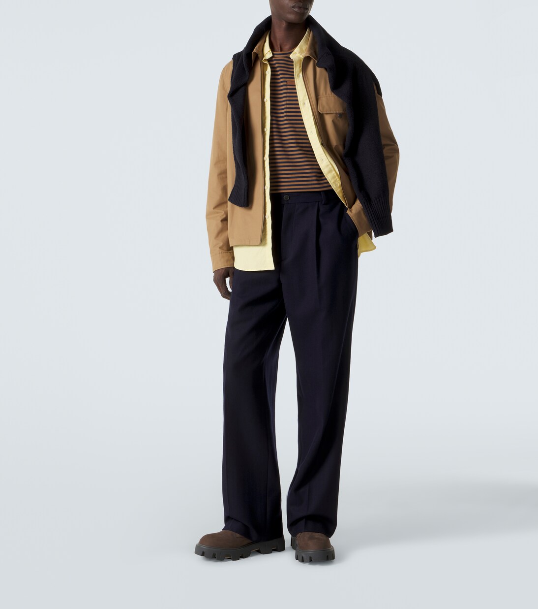 条纹棉质混纺针织T恤 | Moncler