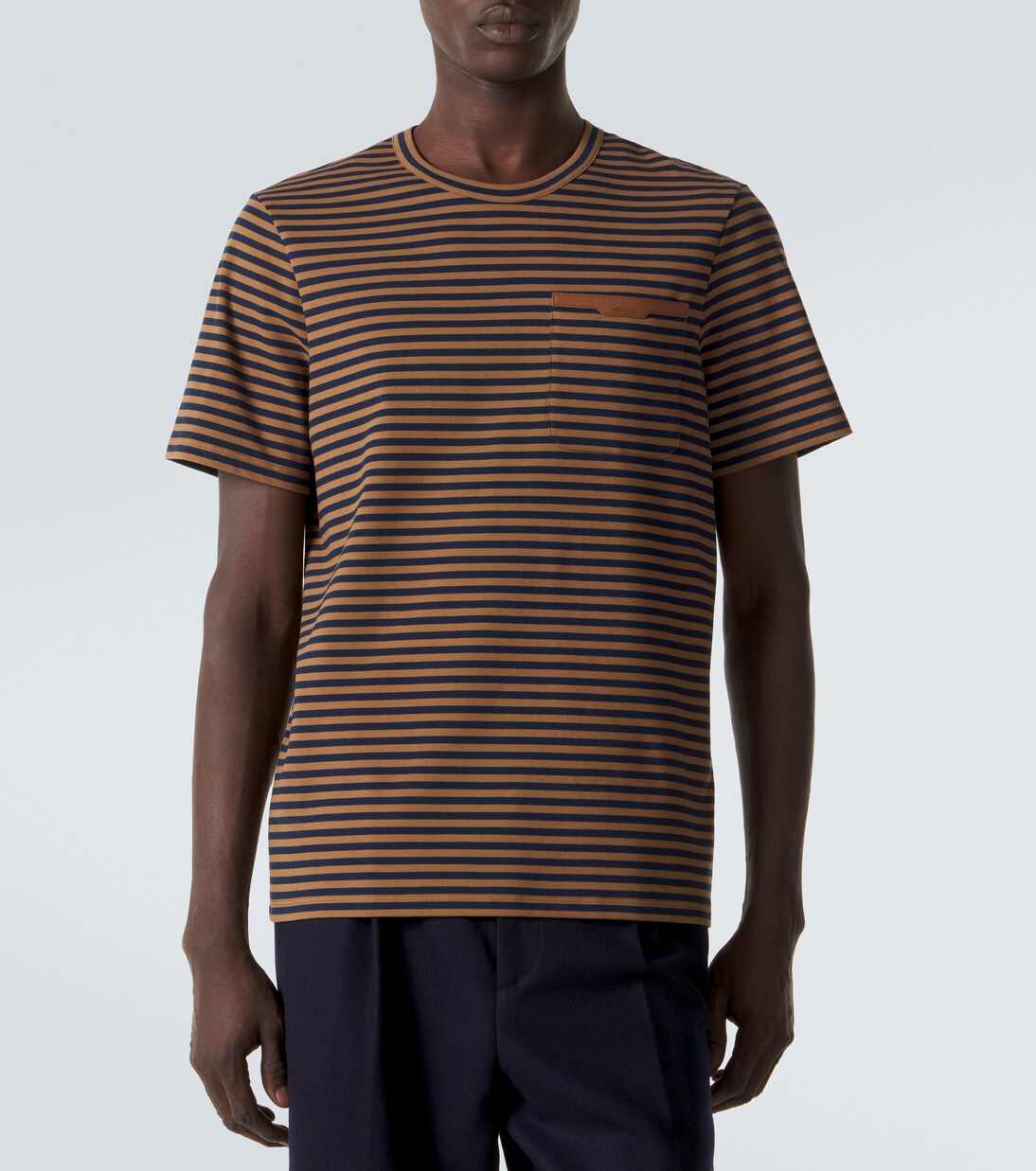 条纹棉质混纺针织T恤 | Moncler