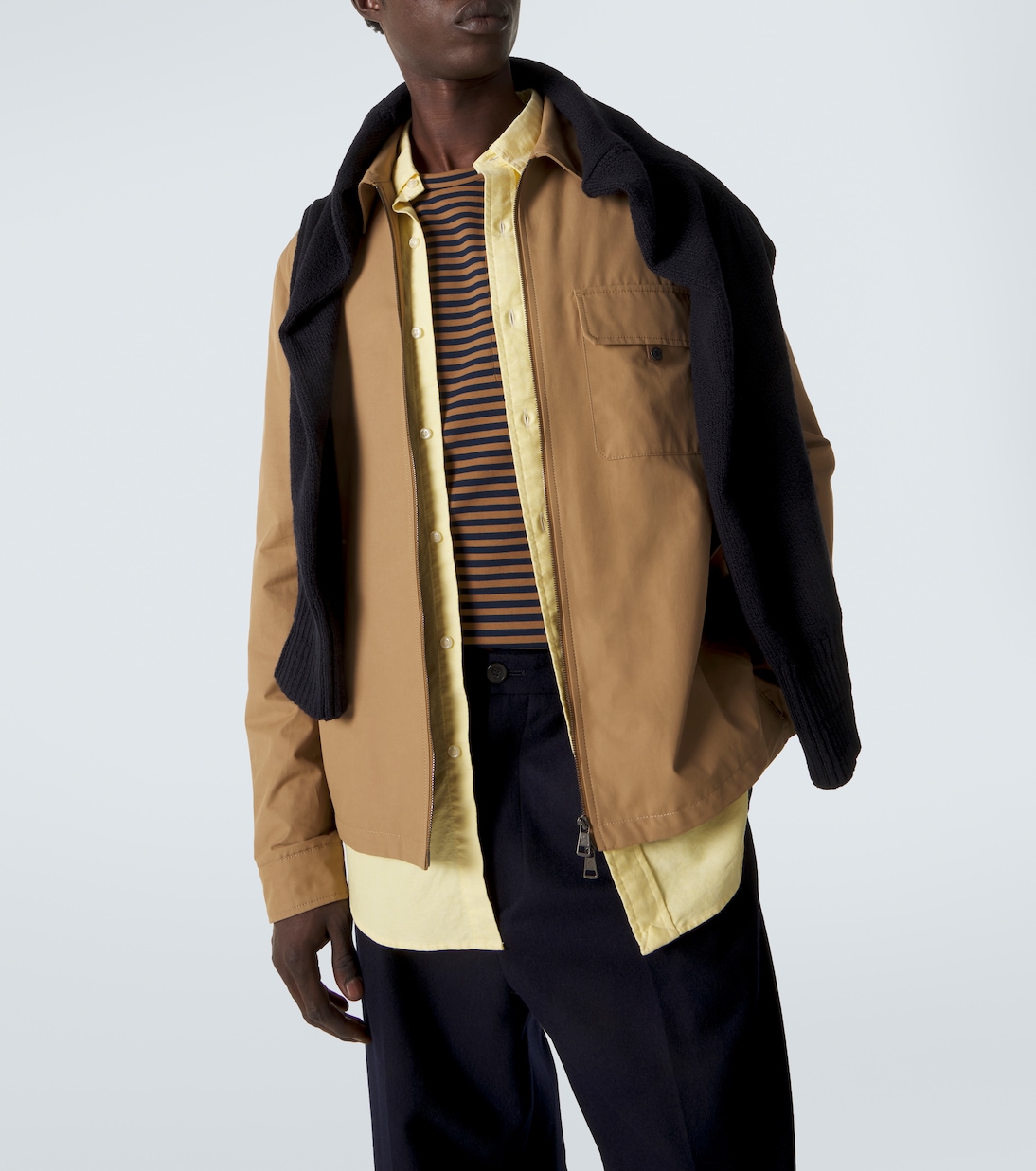 条纹棉质混纺针织T恤 | Moncler