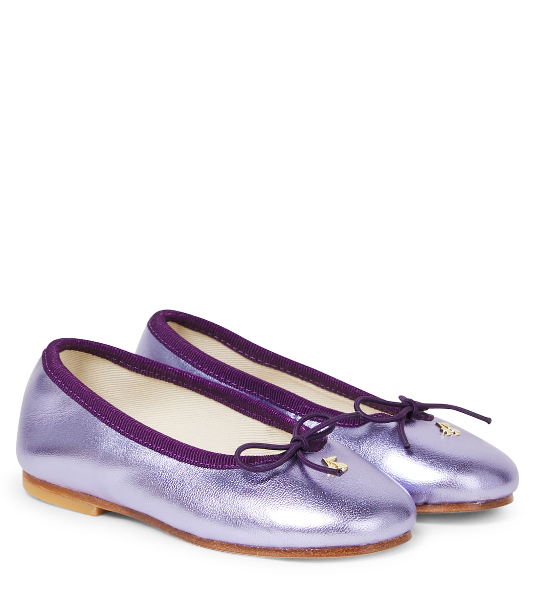 Lisa metallic leather ballet flats | Bonpoint