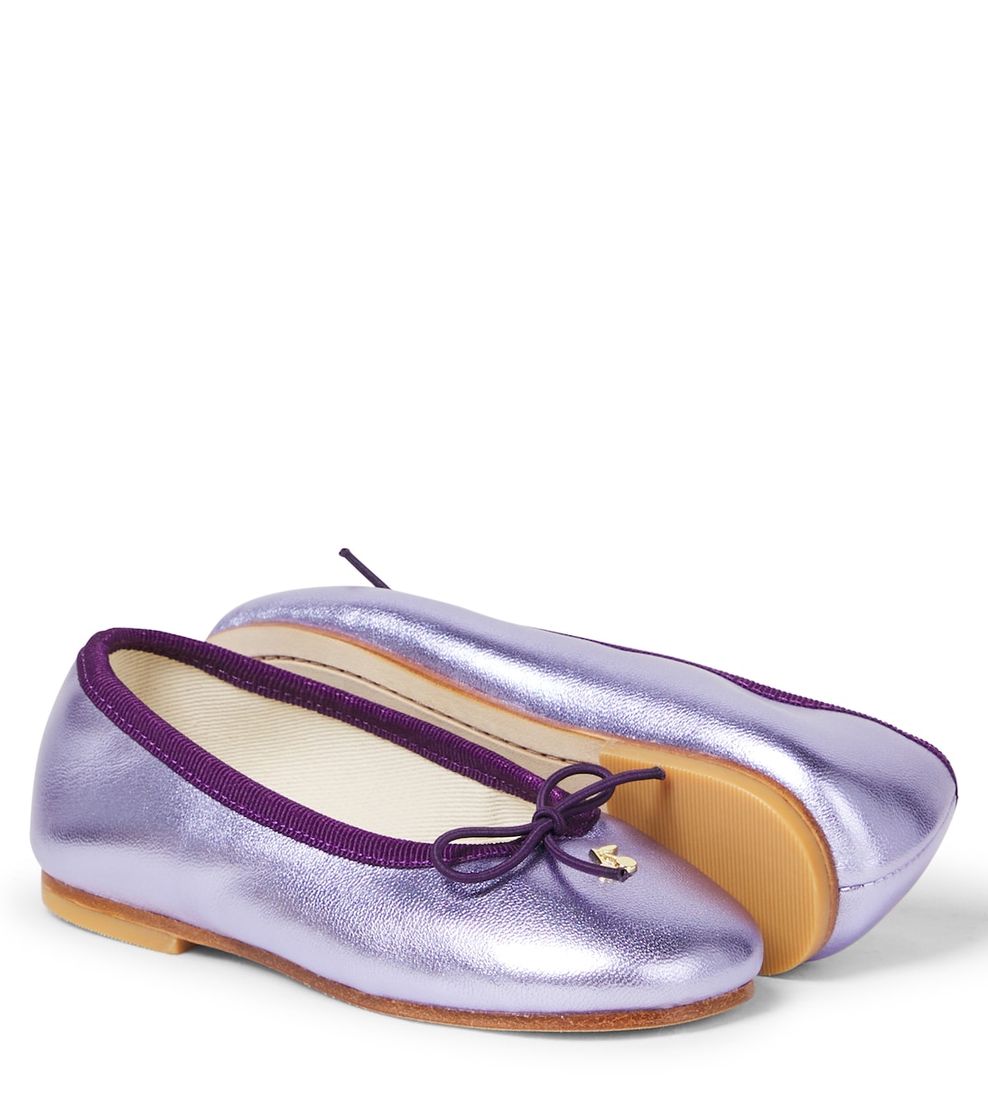 Lisa metallic leather ballet flats | Bonpoint
