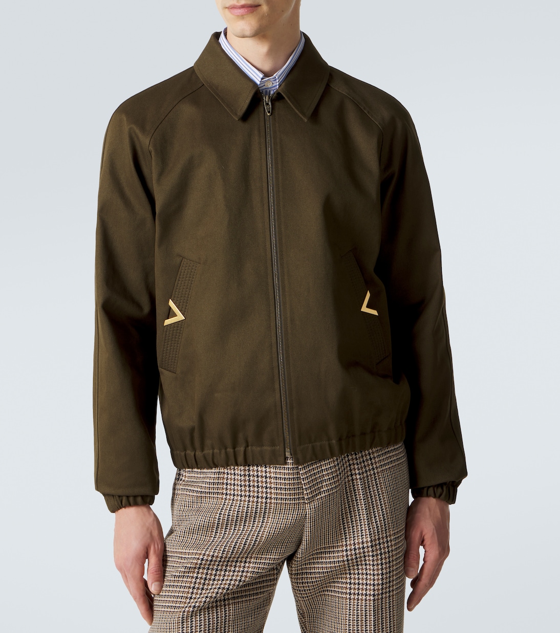 VGold cotton gabardine blouson jacket | Valentino