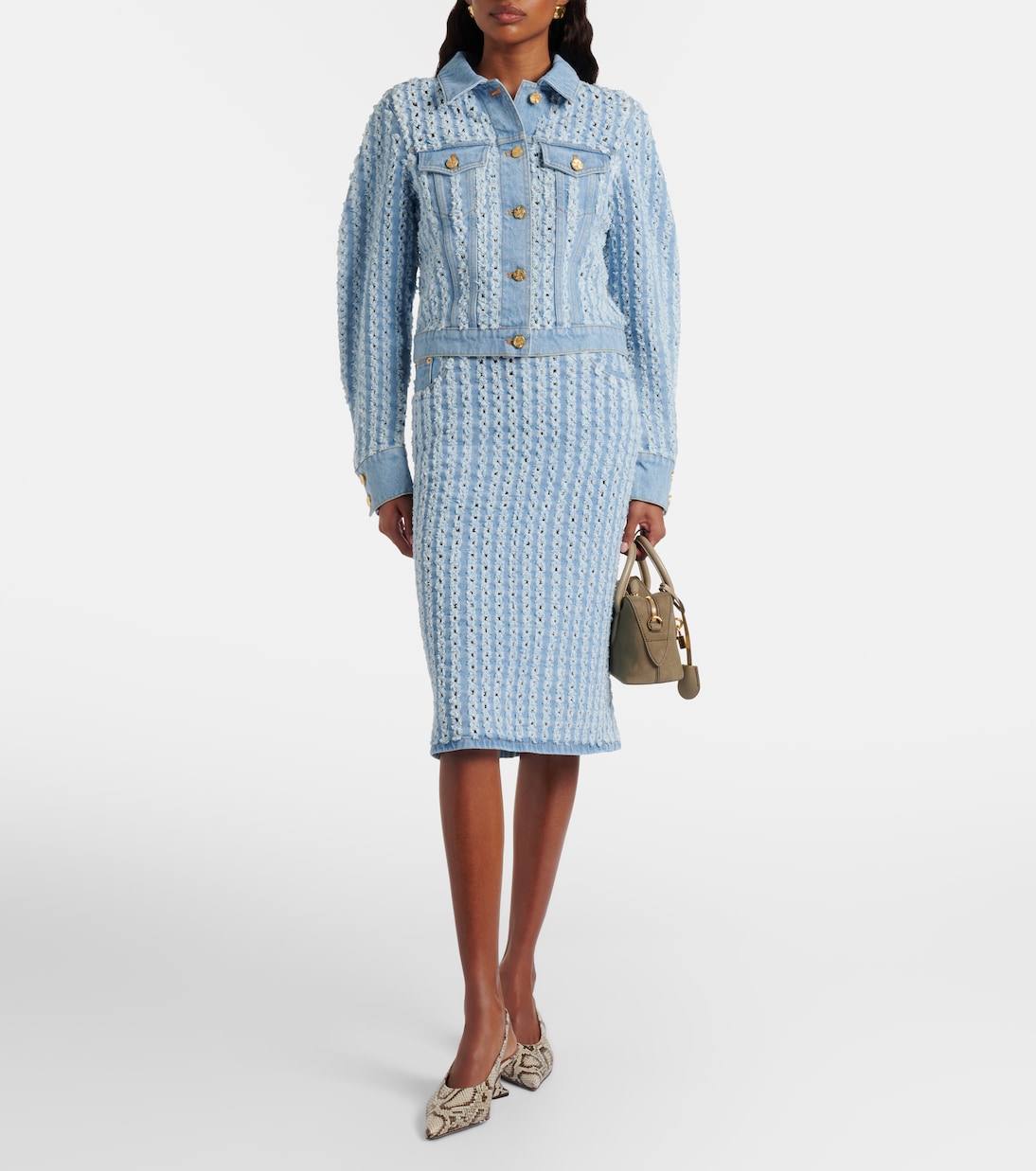 Striped denim jacket | Nina Ricci