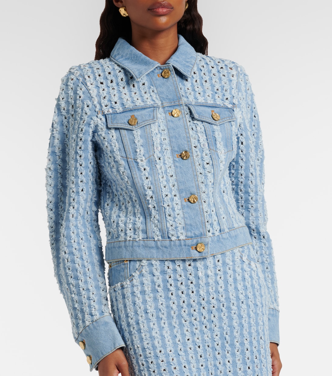 Striped denim jacket | Nina Ricci
