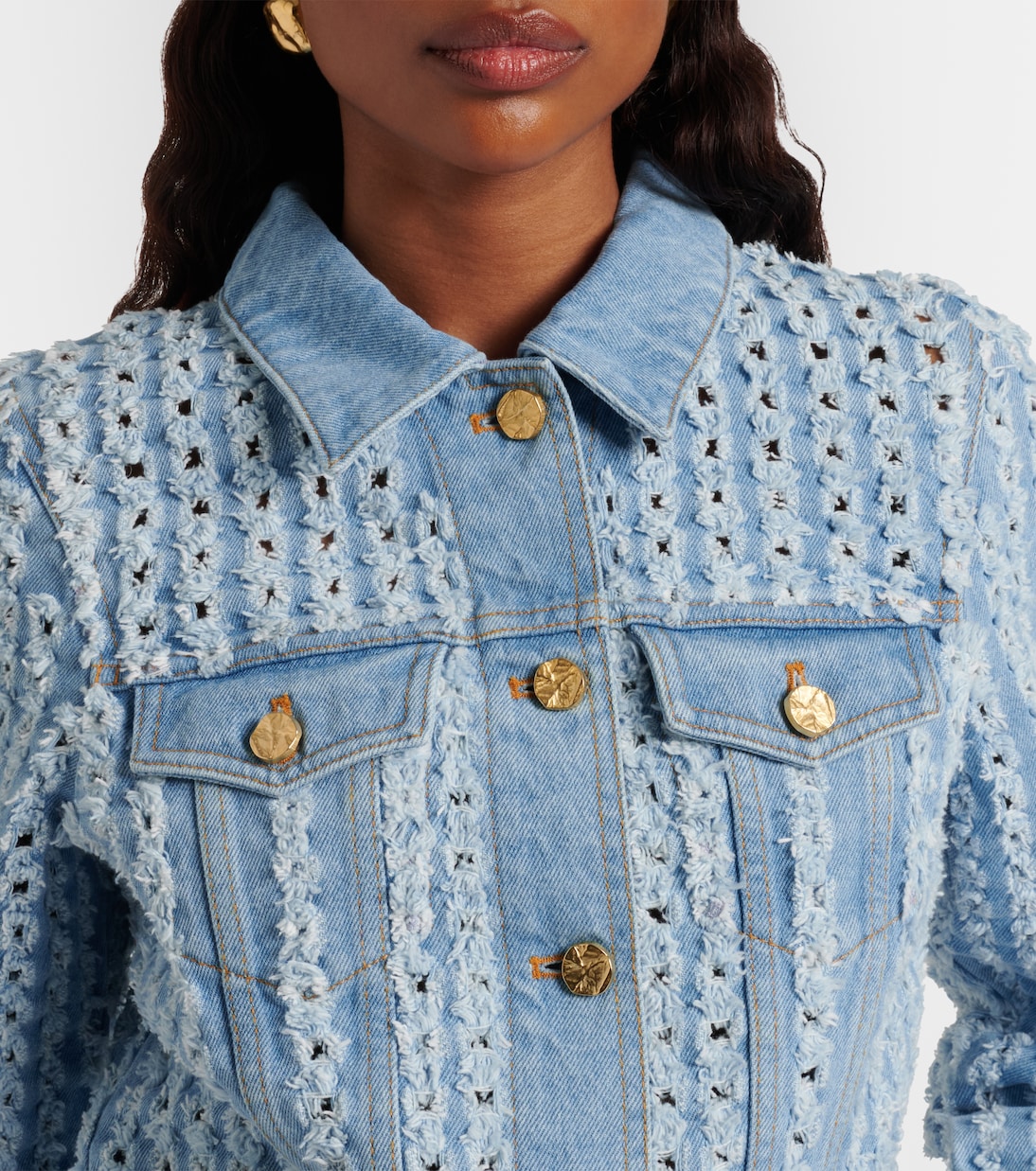 Striped denim jacket | Nina Ricci