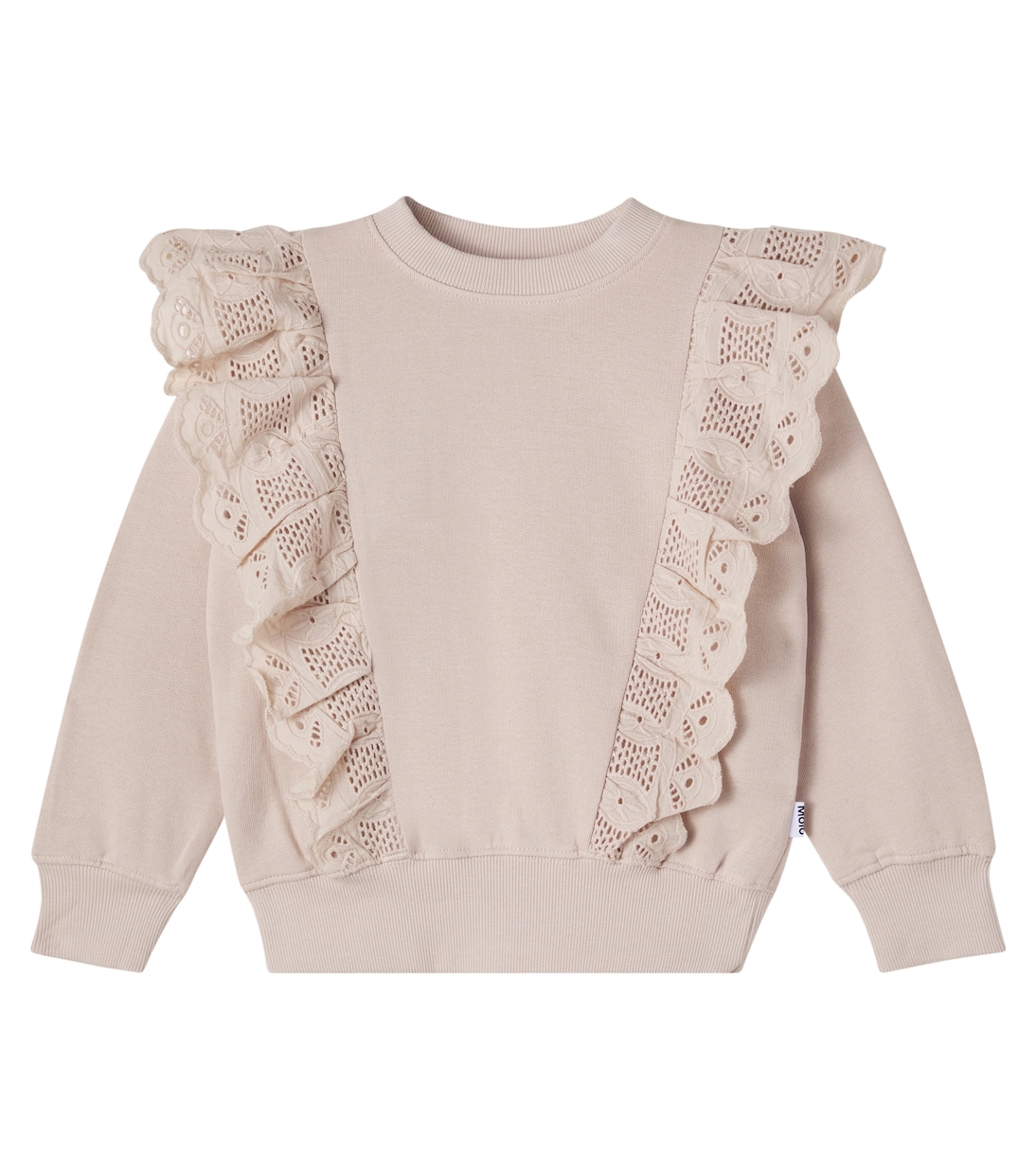 Maro lace-trimmed cotton jersey sweatshirt | Molo