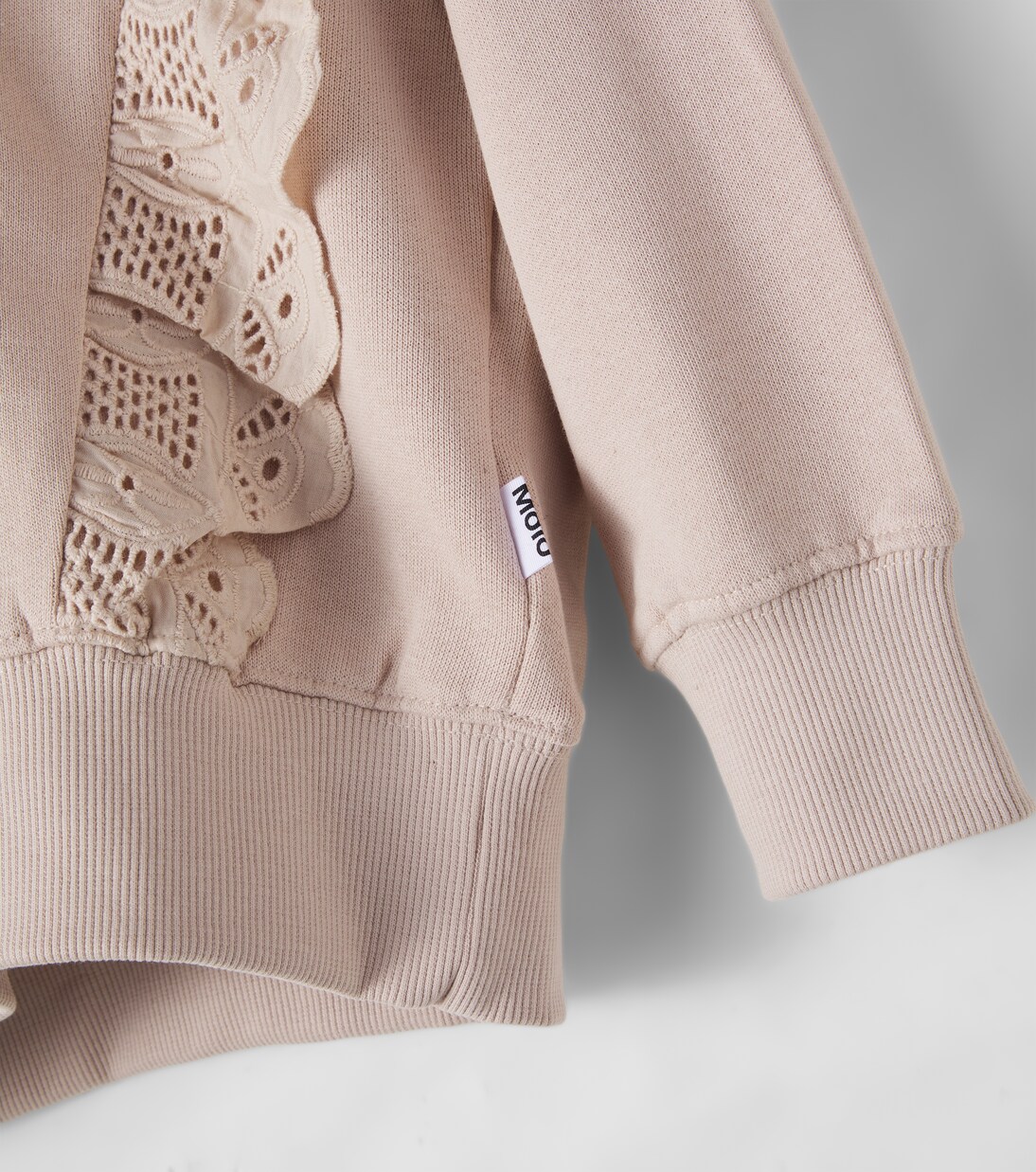 Maro lace-trimmed cotton jersey sweatshirt | Molo