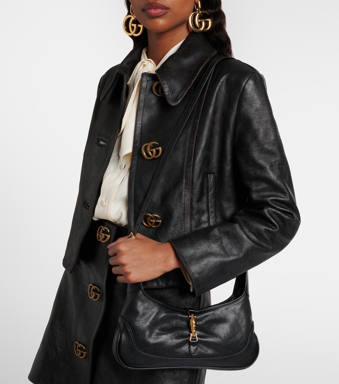 Schultertasche Jackie Slim Small aus Leder | Gucci